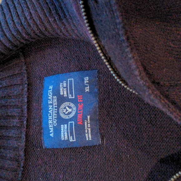 XL American Eagle 1/4 zip sweater - Picture 2 of 5
